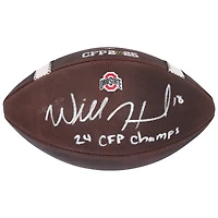 Will Howard Ohio State Buckeyes Autographed 2024 College Football Playoff National Champions Nike CFP Football with "24 CFP Champs" Inscription