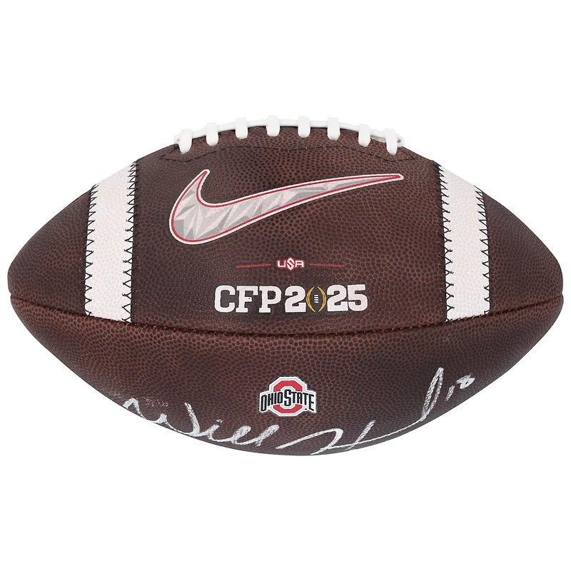 Will Howard Ohio State Buckeyes Autographed 2024 College Football Playoff National Champions Nike CFP Football with "24 CFP Champs" Inscription