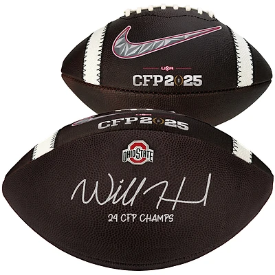 Will Howard Ohio State Buckeyes Autographed 2024 College Football Playoff National Champions Nike CFP Football with "24 CFP Champs" Inscription