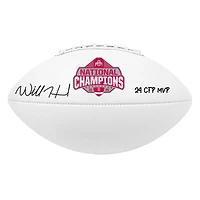 Will Howard Ohio State Buckeyes Autographed 2024 College Football Playoff National Champions White Panel Football with "24 CFP MVP" Inscription