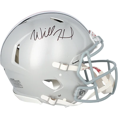 Casque Riddell Speed ​​Authentic autographié par Will Howard, joueur des Ohio State Buckeyes