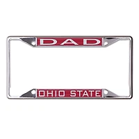 Cadre de plaque d'immatriculation en métal découpé au laser WinCraft Ohio State Buckeyes Dad School Supporter
