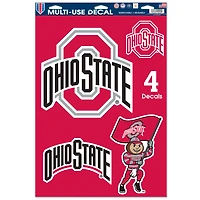 WinCraft Ohio State Buckeyes Primary 11'' x 17'' Multi-Use Decal Sheet