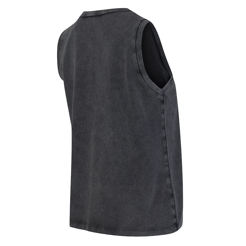 Débardeur en molleton français Distressed Market de Concepts Sport Charcoal Ohio State Buckeyes pour femme