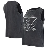 Débardeur en molleton français Distressed Market de Concepts Sport Charcoal Ohio State Buckeyes pour femme