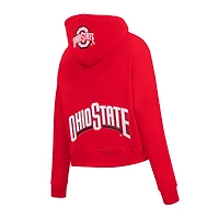 Women's Pro Standard Scarlet Ohio State Buckeyes Game Day Sequin Full-Zip Hooded Jacket