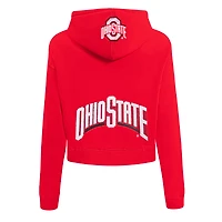 Women's Pro Standard Scarlet Ohio State Buckeyes Game Day Sequin Full-Zip Hooded Jacket