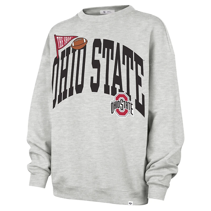 Sweat-shirt polaire à l'effigie des Ohio State Buckeyes, gris, modèle 47, pour femme