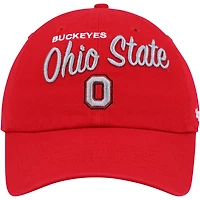 Women's '47 Scarlet Ohio State Buckeyes Phoebe Clean Up Adjustable Hat