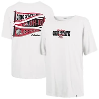 Women's '47  White Ohio State Buckeyes Pennant Sadie T-Shirt