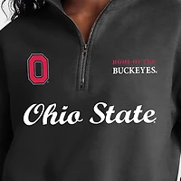Women's Champion Black Ohio State Buckeyes Academic Triumph Quarter-Zip Pullover