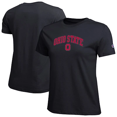 Women's Champion  Heather Gray Ohio State Buckeyes Arched Over Logo T-Shirt