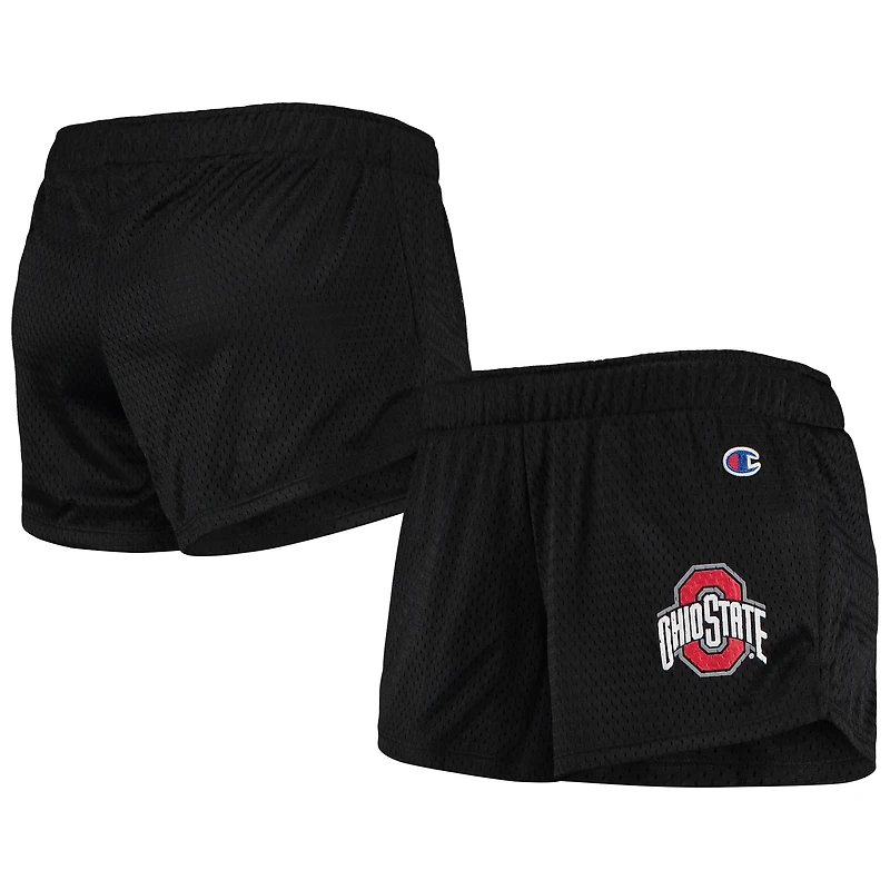 Short en maille noir Champion pour femmes, Ohio State Buckeyes