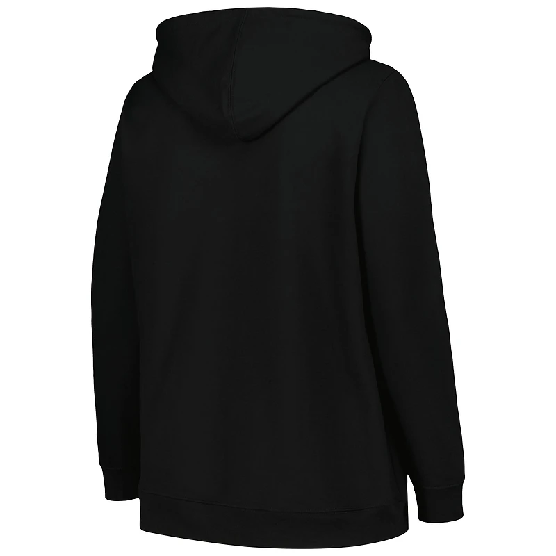 Pull noir à col cranté Heart & Soul pour femmes Champion de l'Ohio State Buckeyes, grande taille