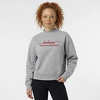 Sweat-shirt à col montant Champion gris pour femmes, modèle Triumph des Ohio State Buckeyes