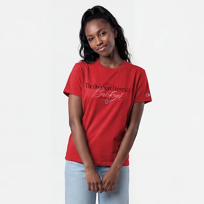 Women's Champion  Scarlet Ohio State Buckeyes Lifestyle T-Shirt