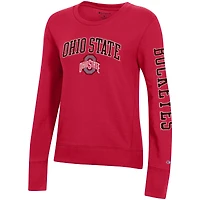 Women's Champion Scarlet Ohio State Buckeyes University 2.0 Fleece Sweatshirt