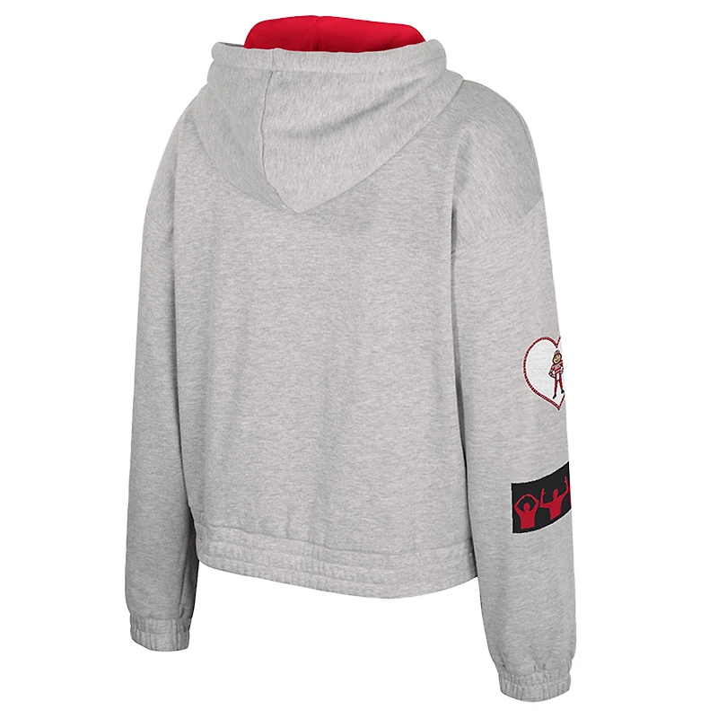 Women's Colosseum Gray Ohio State Buckeyes Alfie Full-Zip Hoodie Jacket
