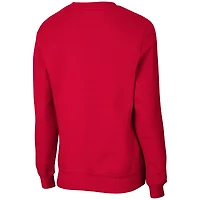 Women's Colosseum Scarlet Ohio State Buckeyes Campanile Pullover Sweatshirt