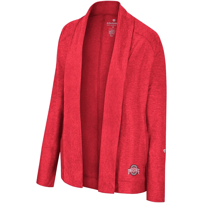 Pull cardigan Colosseum Scarlet Ohio State Buckeyes Morningside pour femme
