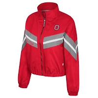 Women's Colosseum  Scarlet Ohio State Buckeyes Thin Ice Full-Zip Windbreaker