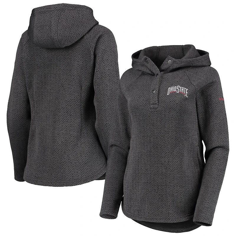 Sweat à capuche en polaire raglan Darling Days Ohio State Buckeyes Columbia noir pour femme
