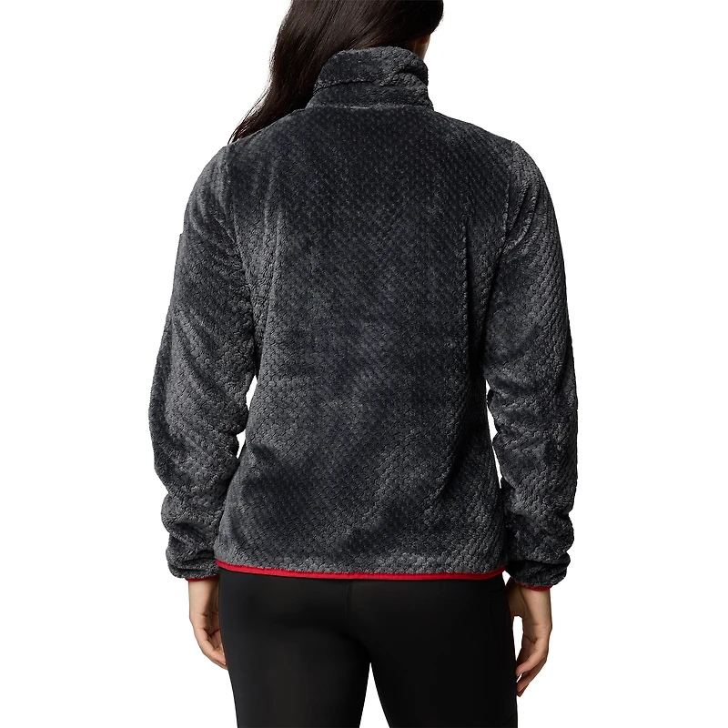 Veste zippée en sherpa Fireside II noire pour femme de Columbia Ohio State Buckeyes