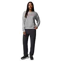 Women's Columbia Heather Gray Ohio State Buckeyes Collegiate Hart Mountain™ Quilted Sweatshirt
