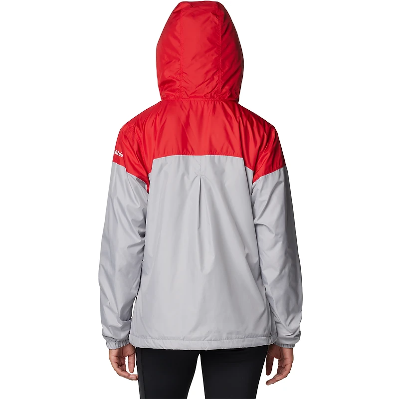 Women's Columbia Scarlet/Gray Ohio State Buckeyes Flash Forward Full-Zip Hoodie Windbreaker Jacket