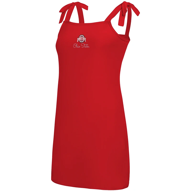 Women's Concepts Sport  Scarlet Ohio State Buckeyes Tie-Shoulder Nightdress