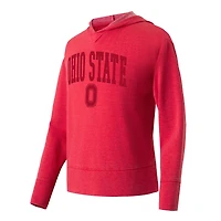 Concepts Sport Scarlet Ohio State Buckeyes Volley T-shirt à capuche manches longues pour femme