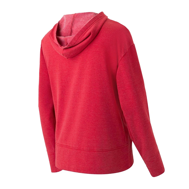 Concepts Sport Scarlet Ohio State Buckeyes Volley T-shirt à capuche manches longues pour femme