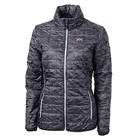 Women's Cutter & Buck Black Ohio State Buckeyes Eco Full-Zip Puffer Jacket