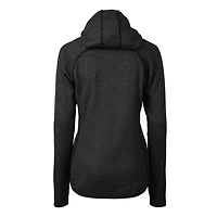Women's Cutter & Buck Heather Charcoal Ohio State Buckeyes Mainsail Sweater-Knit Full-Zip Hoodie