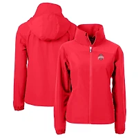 Women's Cutter & Buck  Scarlet Ohio State Buckeyes Charter Eco Recycled Full-Zip Jacket