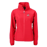 Women's Cutter & Buck  Scarlet Ohio State Buckeyes Charter Eco Recycled Full-Zip Jacket