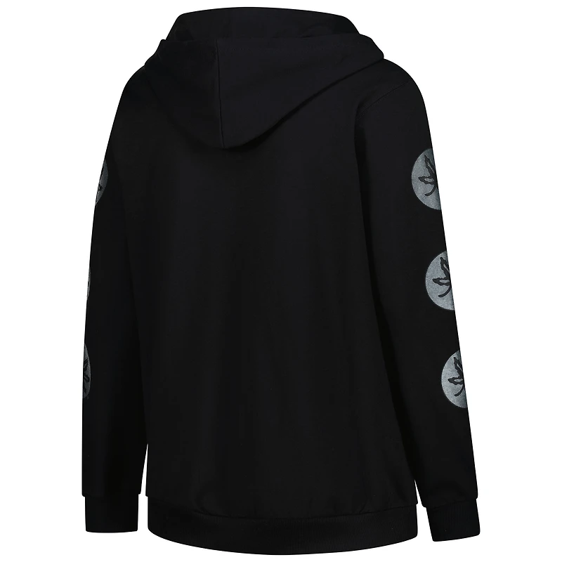 Women's Fanatics Black Ohio State Buckeyes Plus Sleeve Hit Pullover Hoodie
