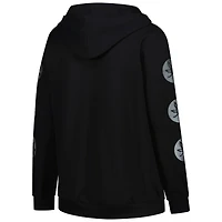 Women's Fanatics Black Ohio State Buckeyes Plus Sleeve Hit Pullover Hoodie
