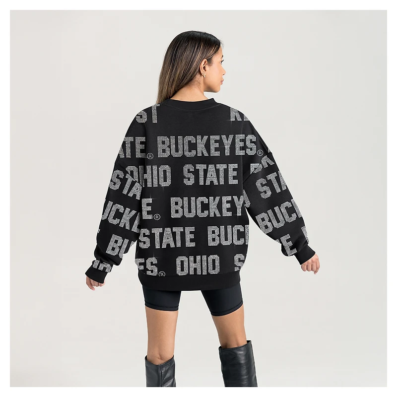 Women's Gameday Couture  Black Ohio State Buckeyes Hype Era Sweatshirt