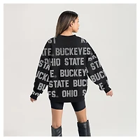 Women's Gameday Couture  Black Ohio State Buckeyes Hype Era Sweatshirt
