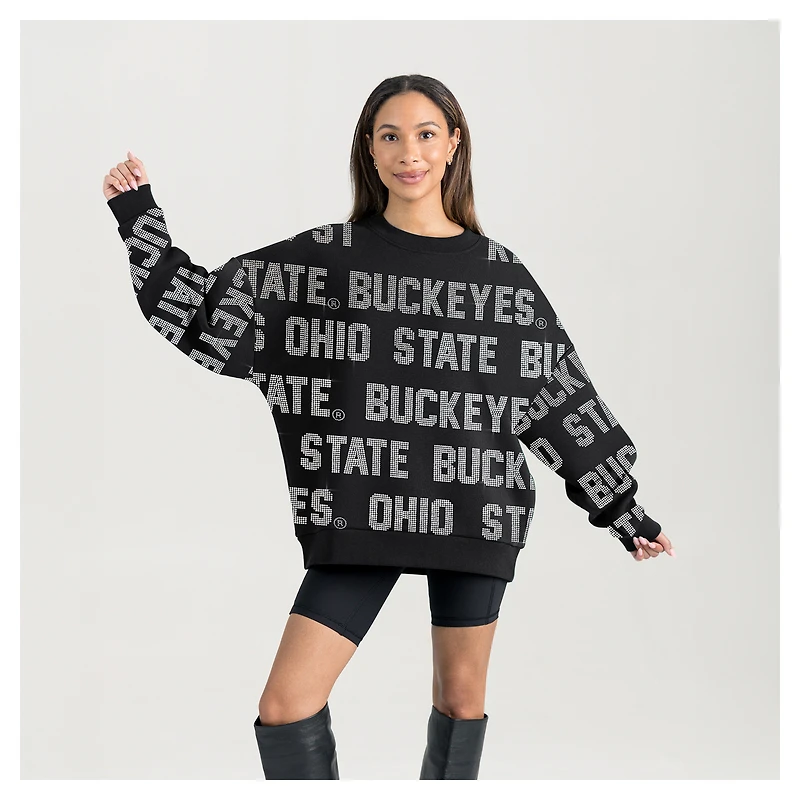 Women's Gameday Couture  Black Ohio State Buckeyes Hype Era Sweatshirt