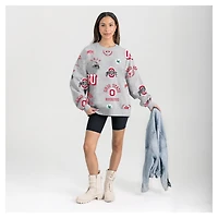 Women's Gameday Couture Gray Ohio State Buckeyes Always on Repeat Fleece Sweatshirt
