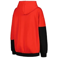 Sweat à capuche Gameday Couture pour femmes, écarlate/noir, Ohio State Buckeyes Matchmaker Diagonal Cowl