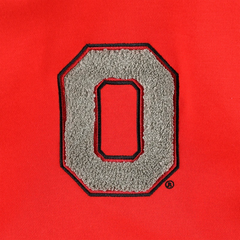 Sweat à capuche Gameday Couture pour femmes, écarlate/noir, Ohio State Buckeyes Matchmaker Diagonal Cowl