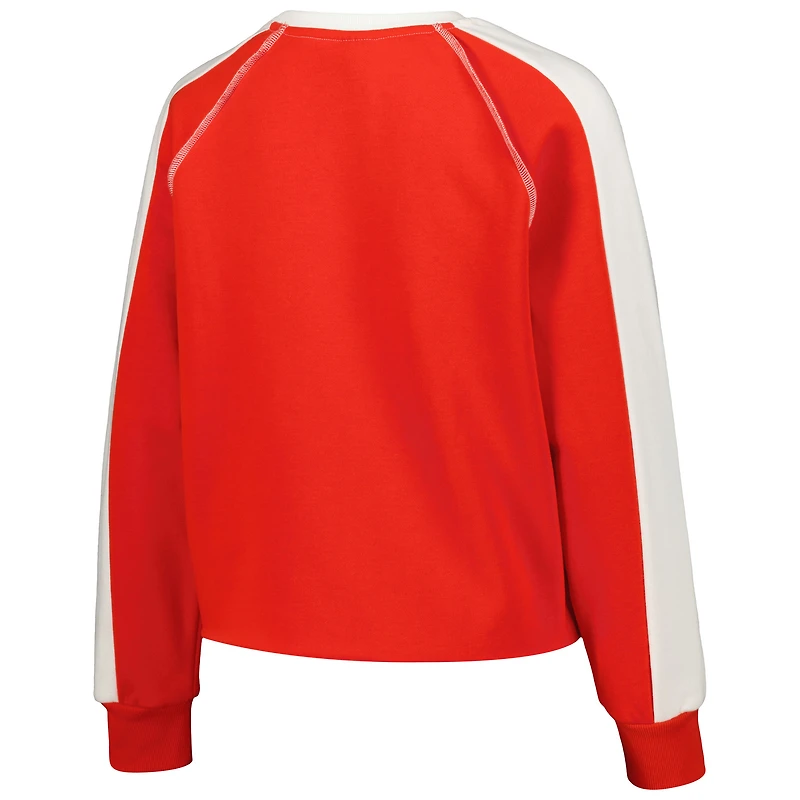 Sweat court Gameday Couture Scarlet Ohio State Buckeyes Blindside Raglan pour femme
