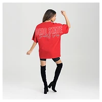T-shirt surdimensionné Gameday Couture Scarlet Ohio State Buckeyes pour femme