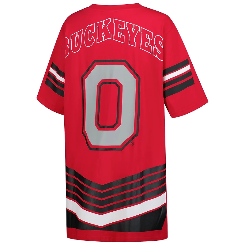 Women's Gameday Couture Scarlet Ohio State Buckeyes Perfect Score Mini T-Shirt Dress