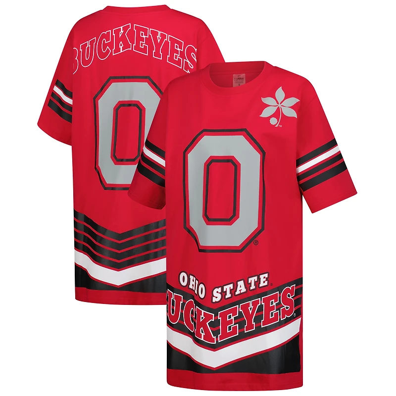 Women's Gameday Couture Scarlet Ohio State Buckeyes Perfect Score Mini T-Shirt Dress