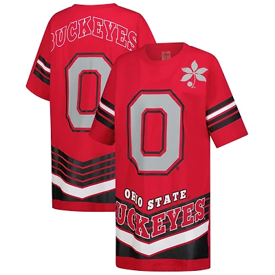 Women's Gameday Couture Scarlet Ohio State Buckeyes Perfect Score Mini T-Shirt Dress