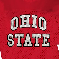 T-shirt tendance à strass Gameday Couture Scarlet Ohio State Buckeyes Until Kickoff pour femme